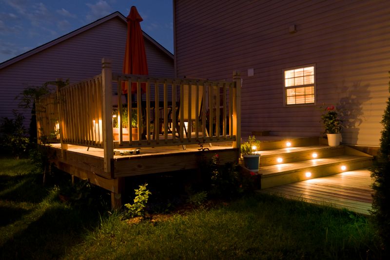 Modern deck with lighting